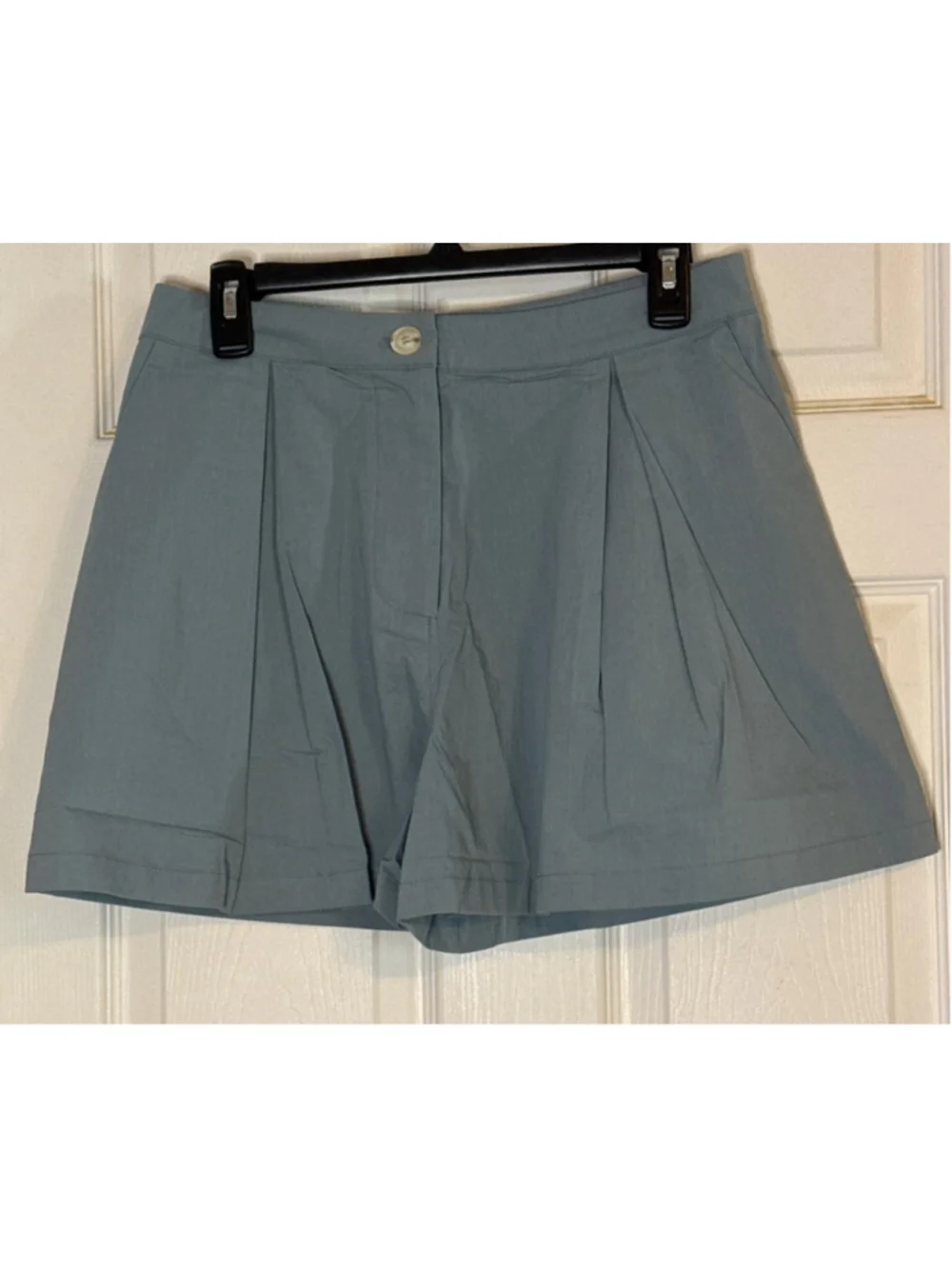 Easel Blue Pleated Shorts M - Picture 1 of 3